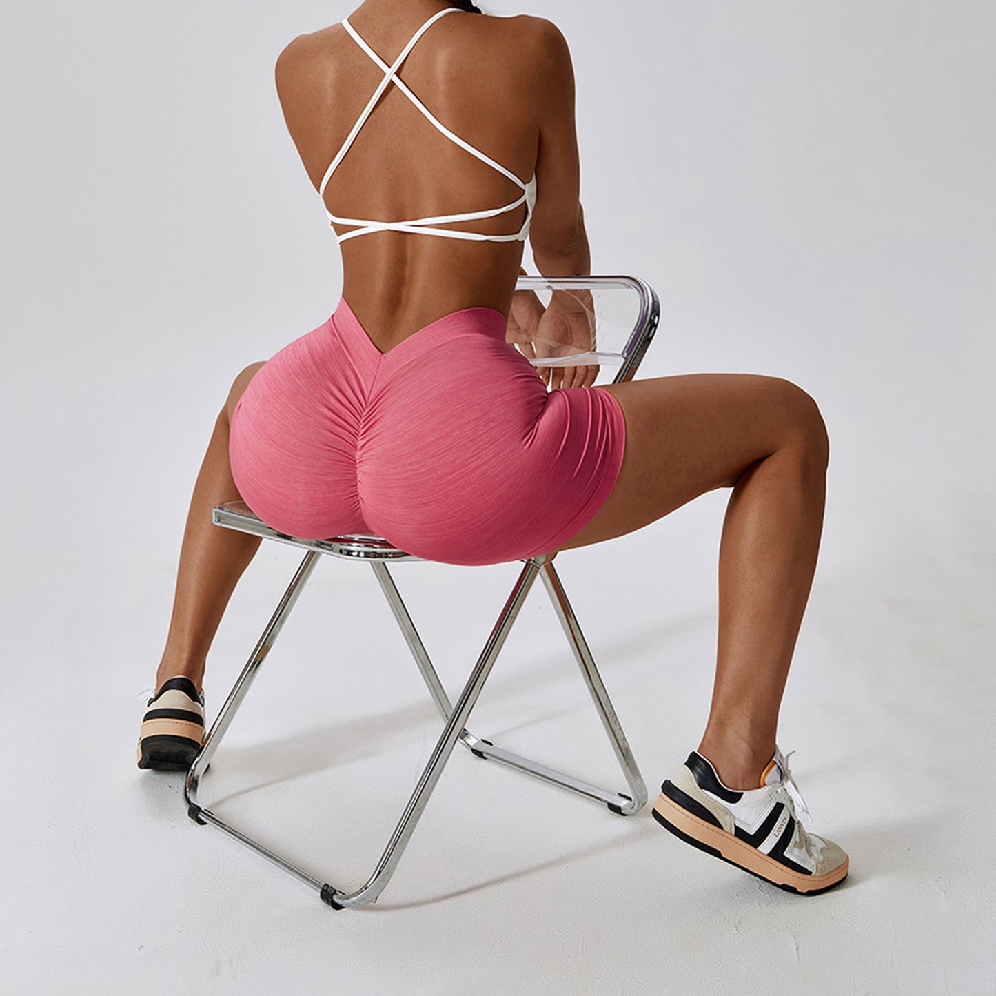 V Back Butt Lifting Workout Shorts