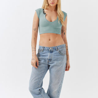 Cap Sleeve Cropped Top