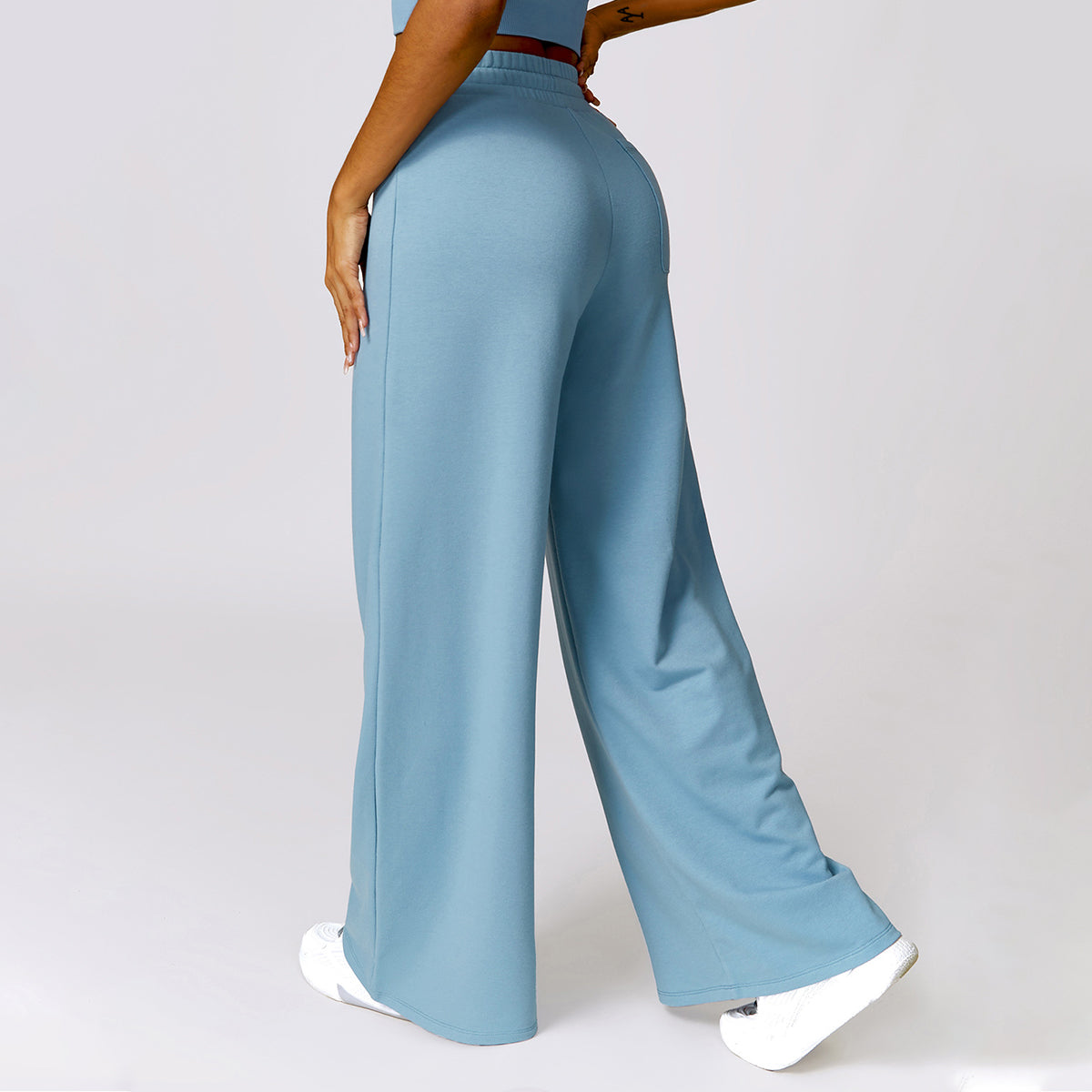 Drawstring Wide Leg Casual Joggers
