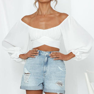 Off Shoulder Long Sleeve Top