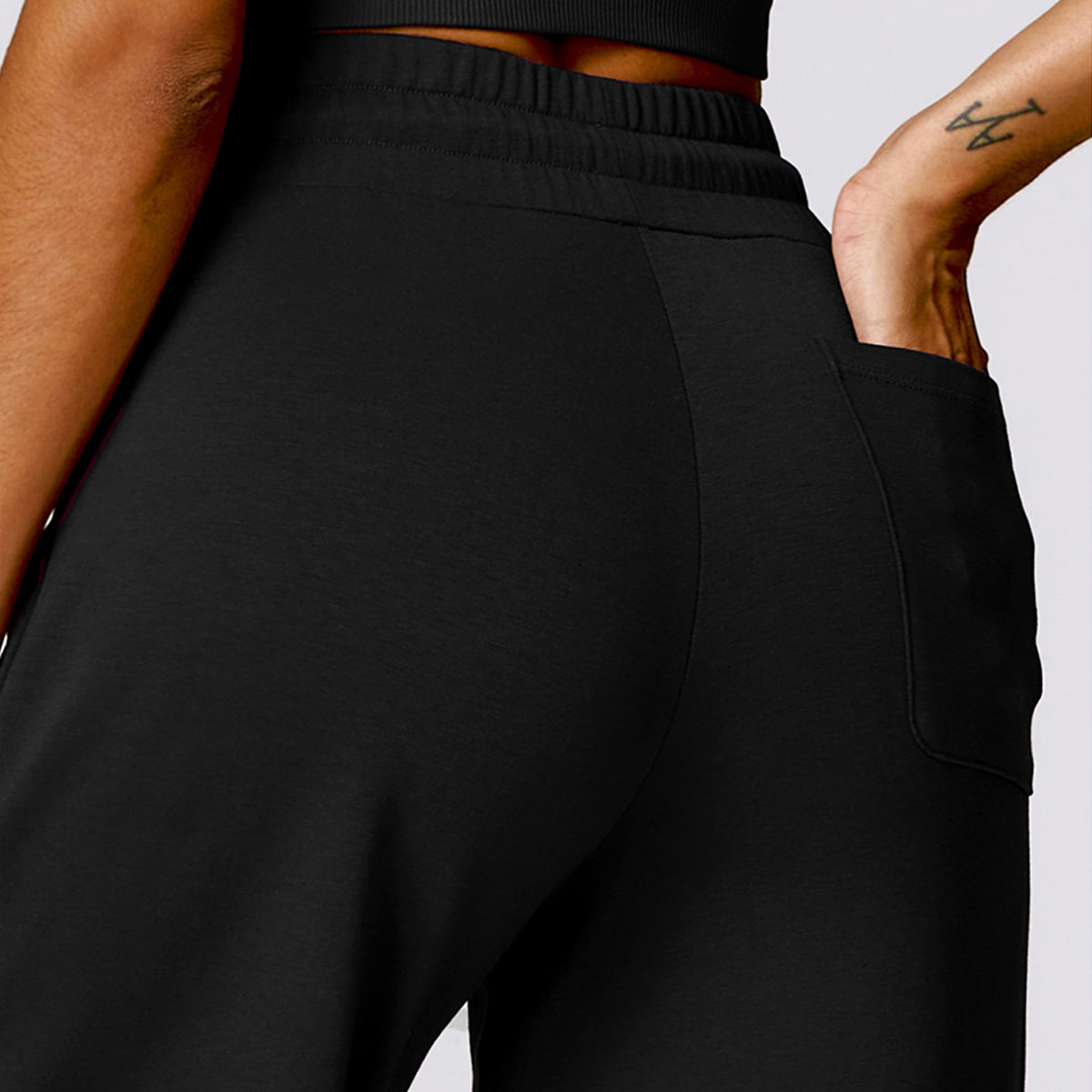 Drawstring Wide Leg Casual Joggers
