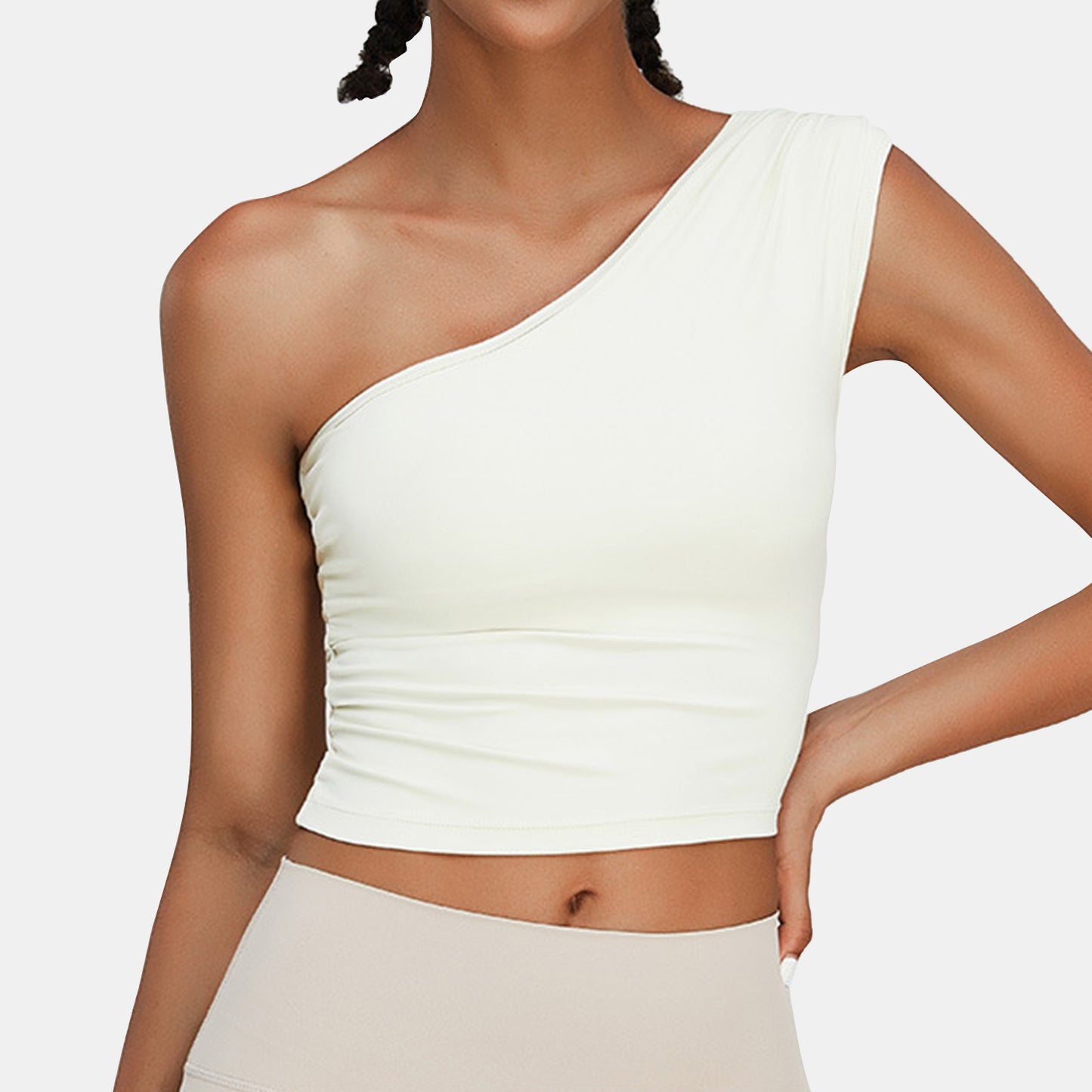 One Shoulder Sports Tank Top