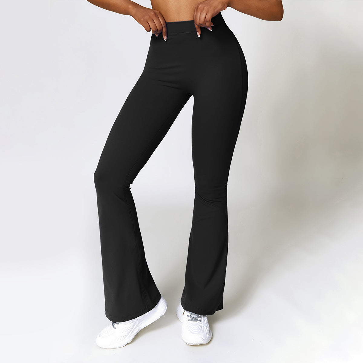 V-back Ruched Sport Flare Leggings - Miloslaw