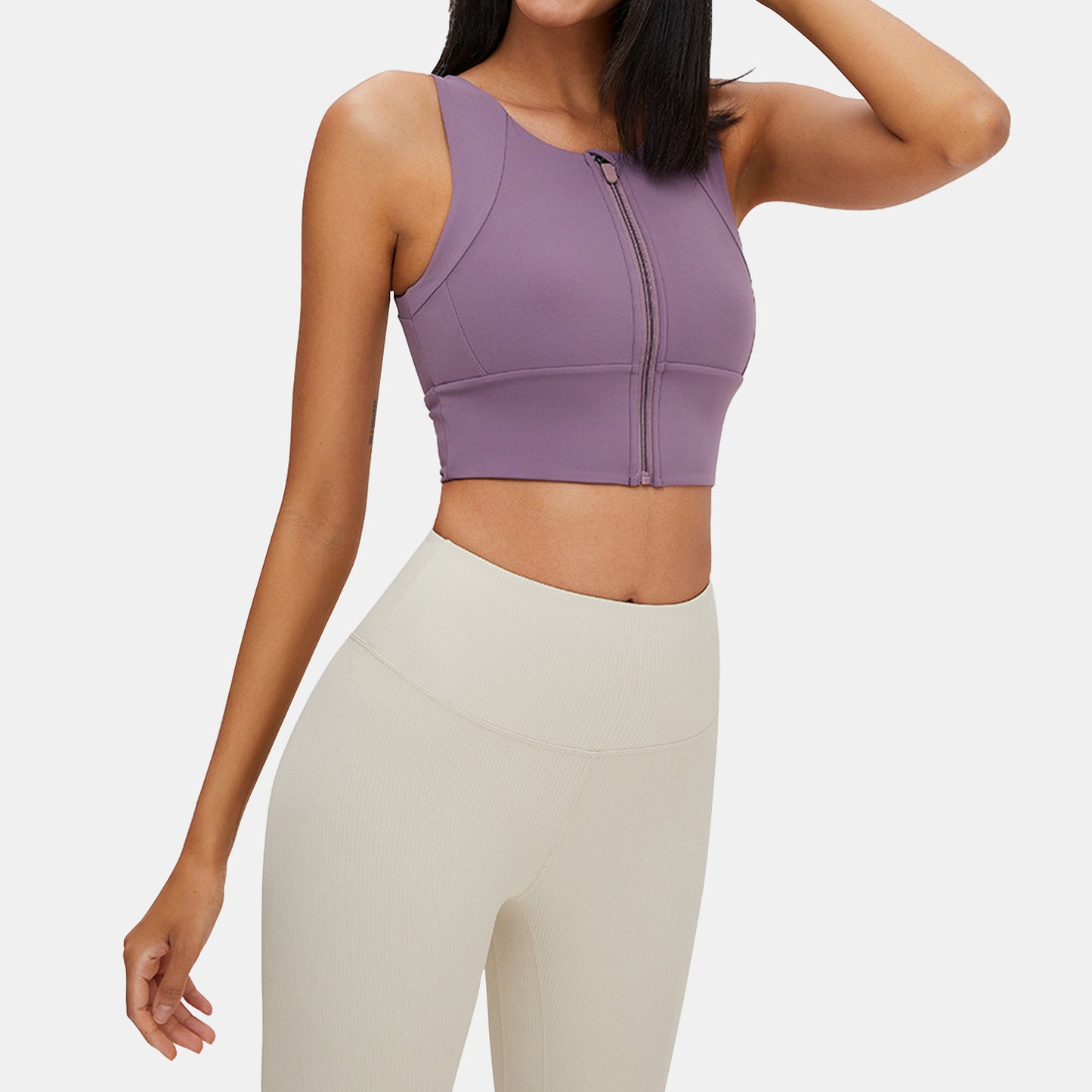 Zipper Yoga Tank Top - Rowina