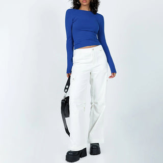 Long Sleeve Open Back T-shirt