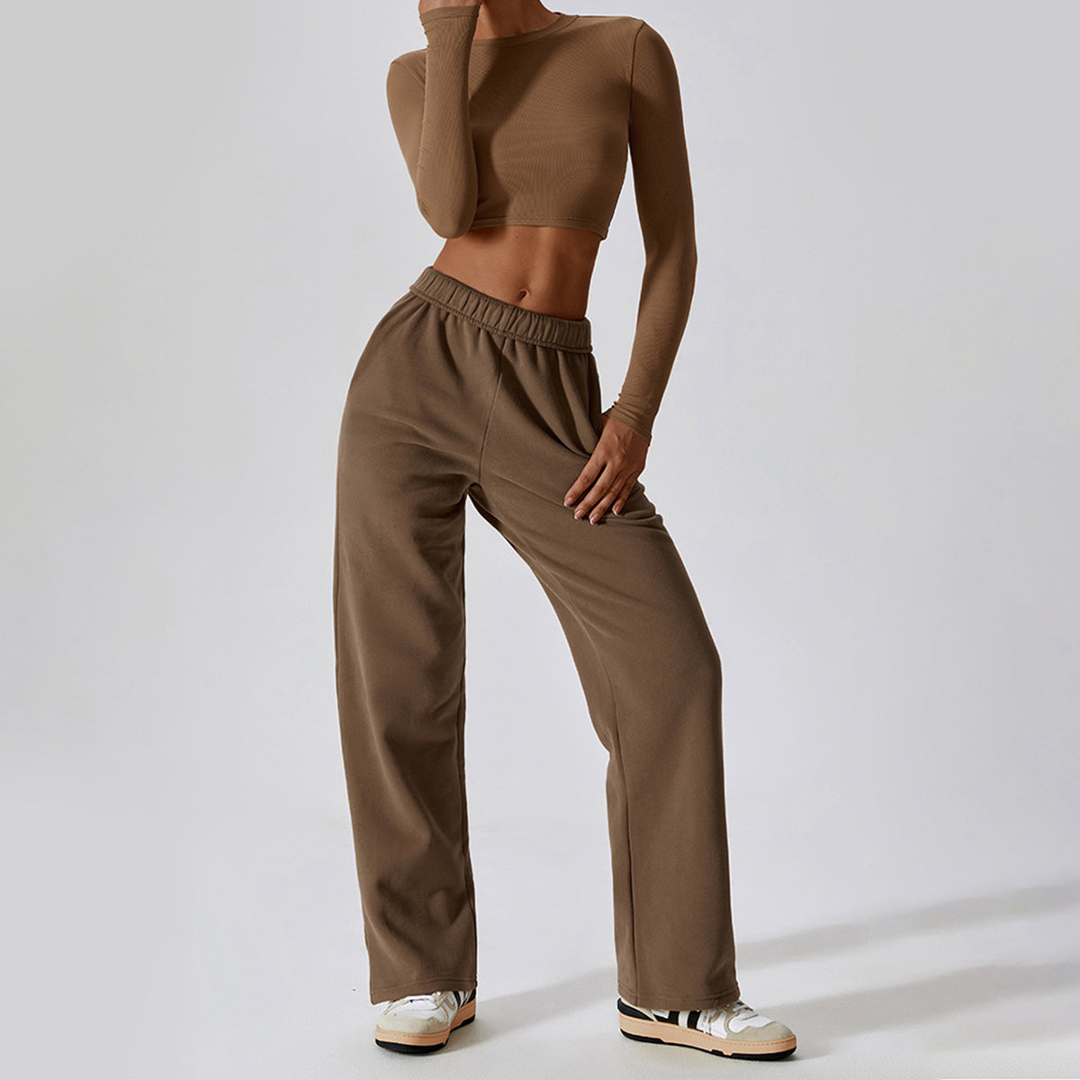 Long Sleeve Cropped Sports Top