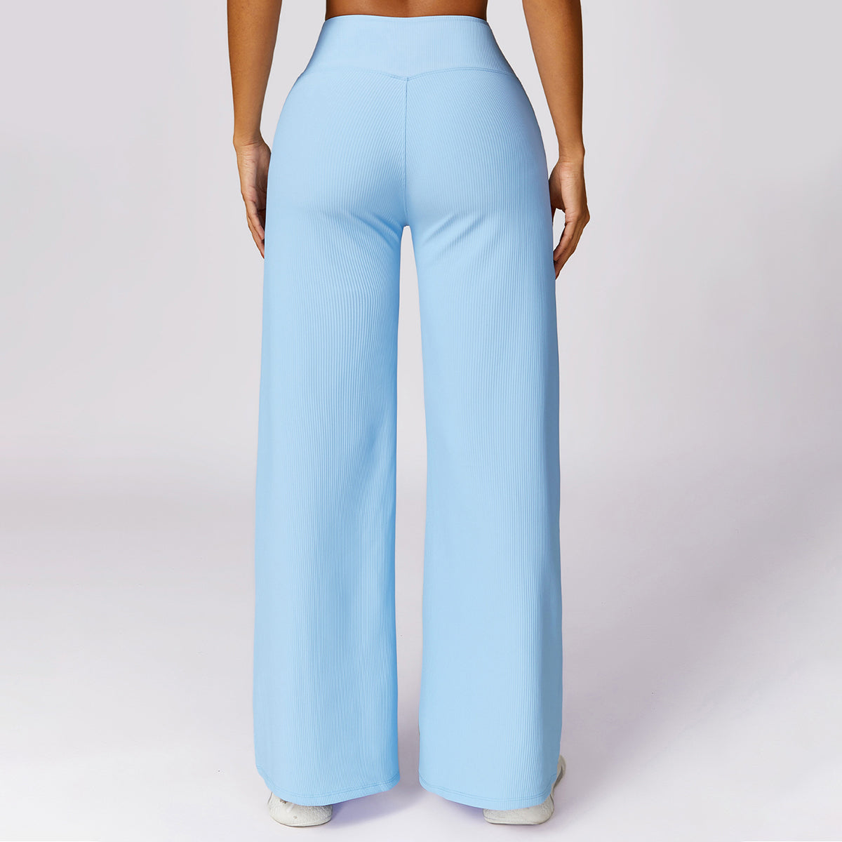 Rib Wide Leg Casual Pants