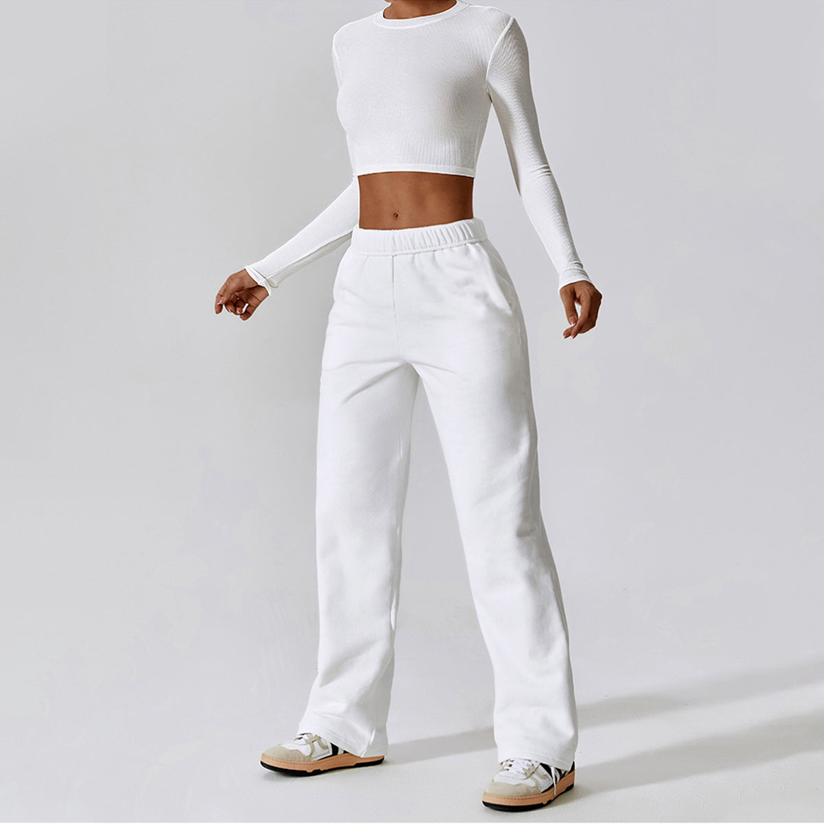 Long Sleeve Cropped Sports Top