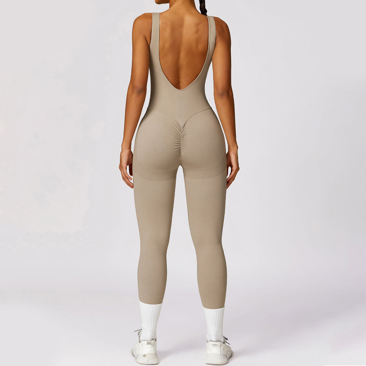 Seamless Backless Yoga Jumpsuit