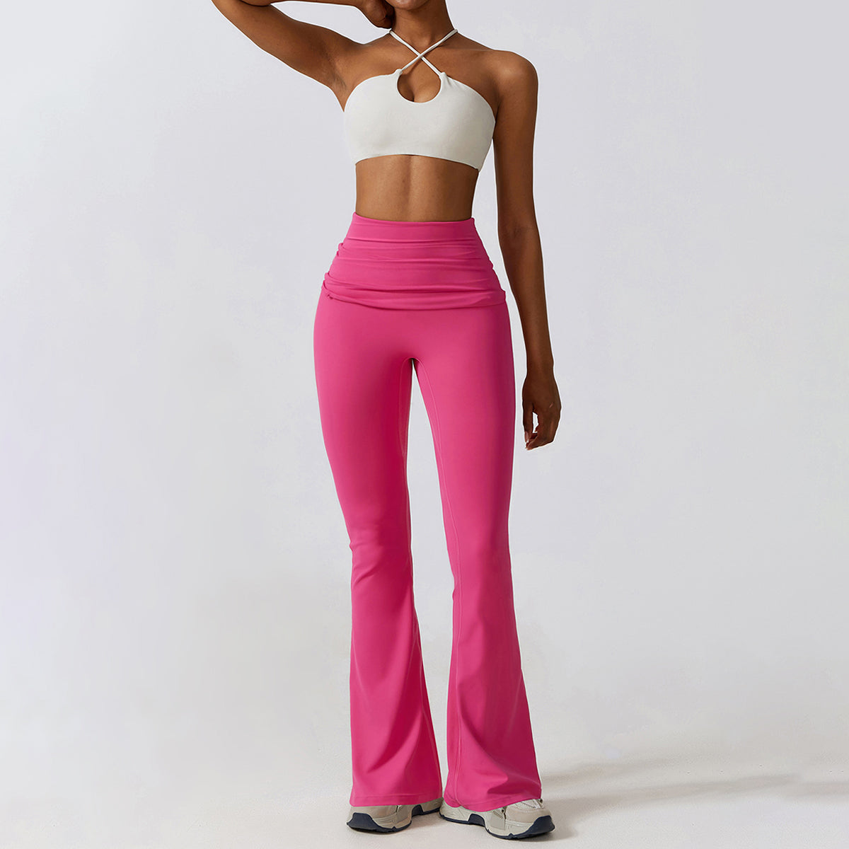 Halter Yoga Flare-leg Jumpsuit