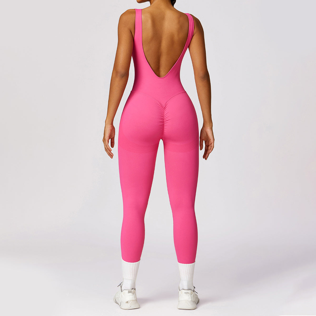 Seamless Backless Yoga Jumpsuit