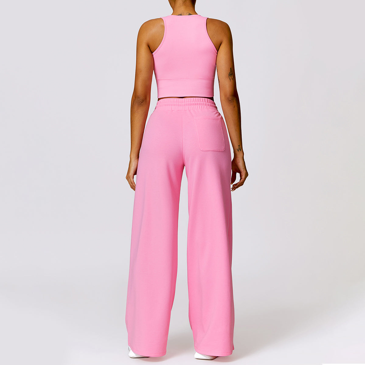 Drawstring Wide Leg Casual Joggers