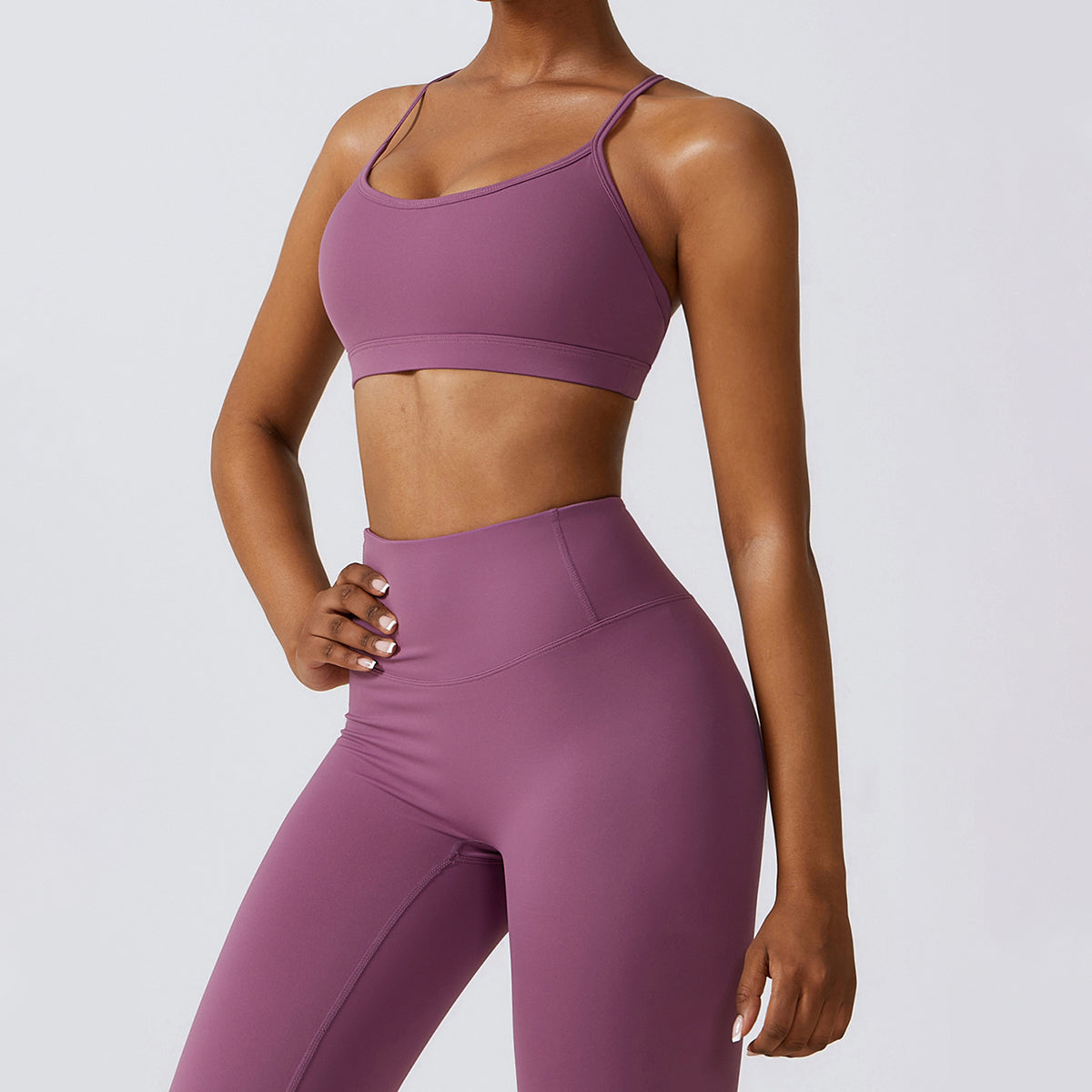 Backless Crisscross Sports Bra - Seven
