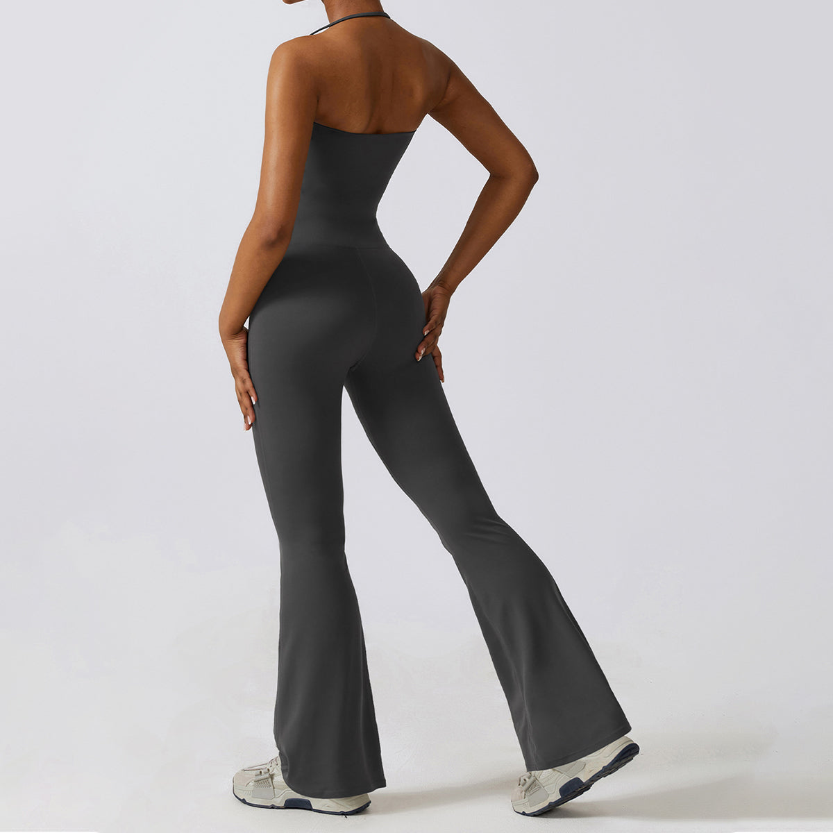 Halter Yoga Flare-leg Jumpsuit
