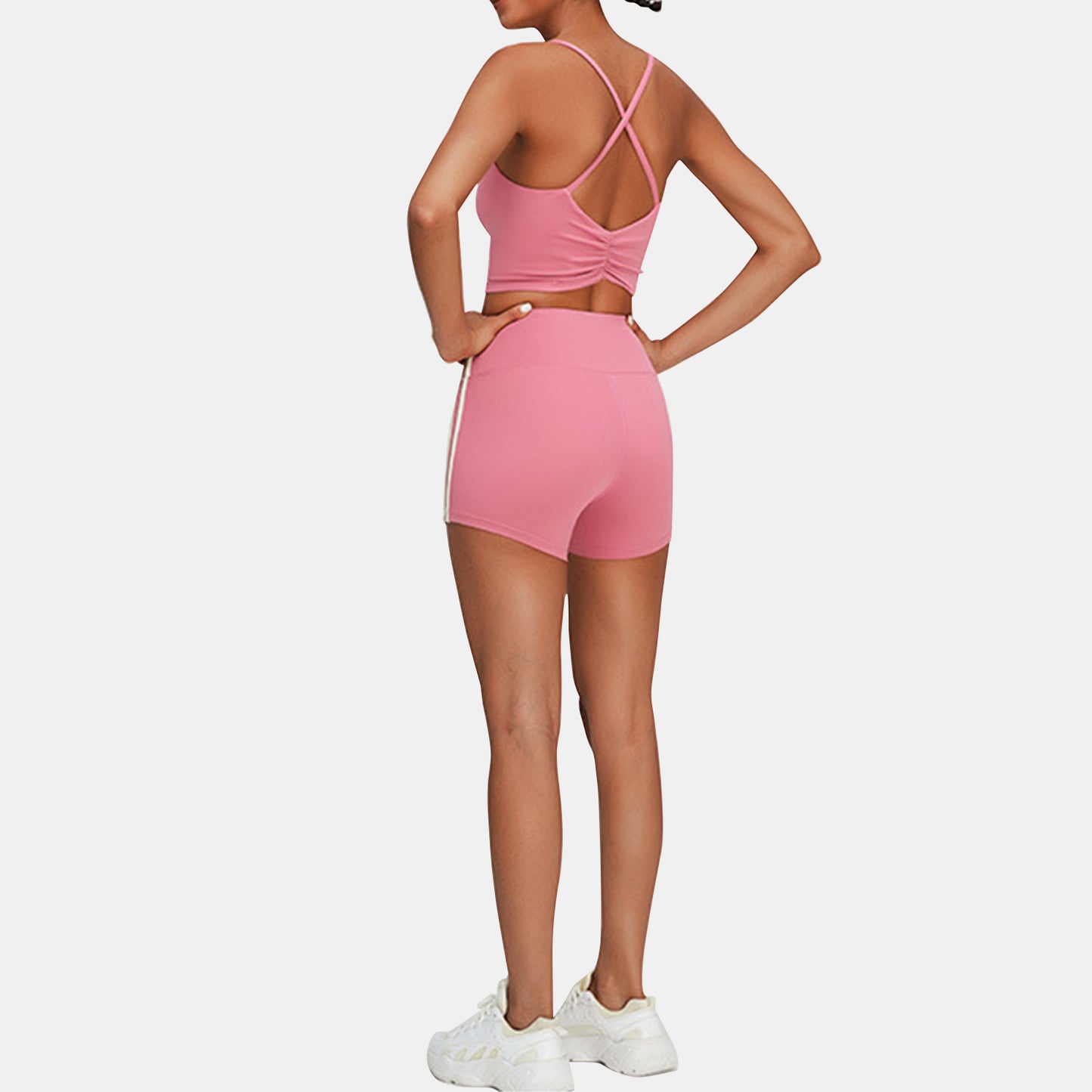 Crisscross Backless Sports Bra - Mertise