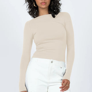 Long Sleeve Open Back T-shirt