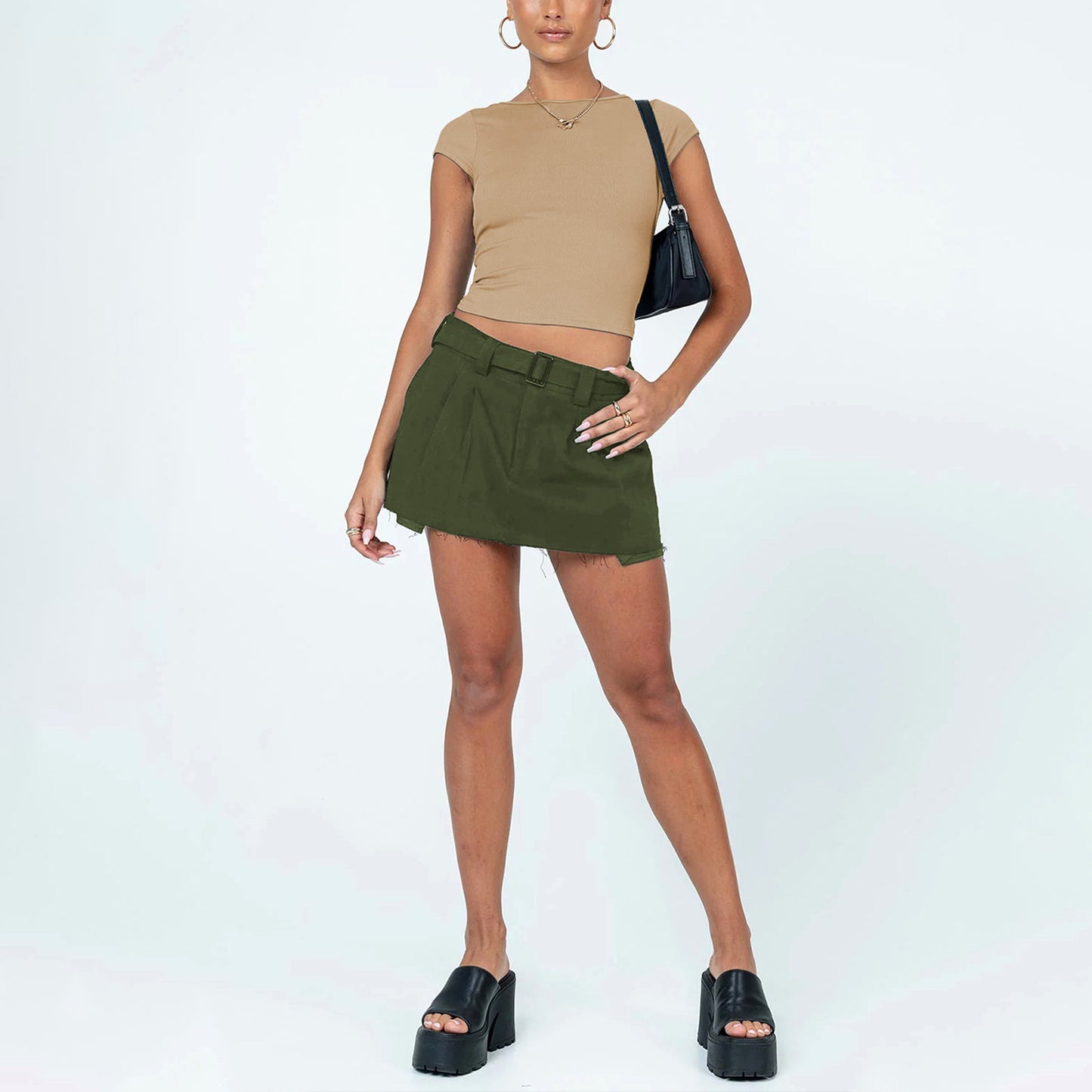 Ribbed Open Back Crop Top