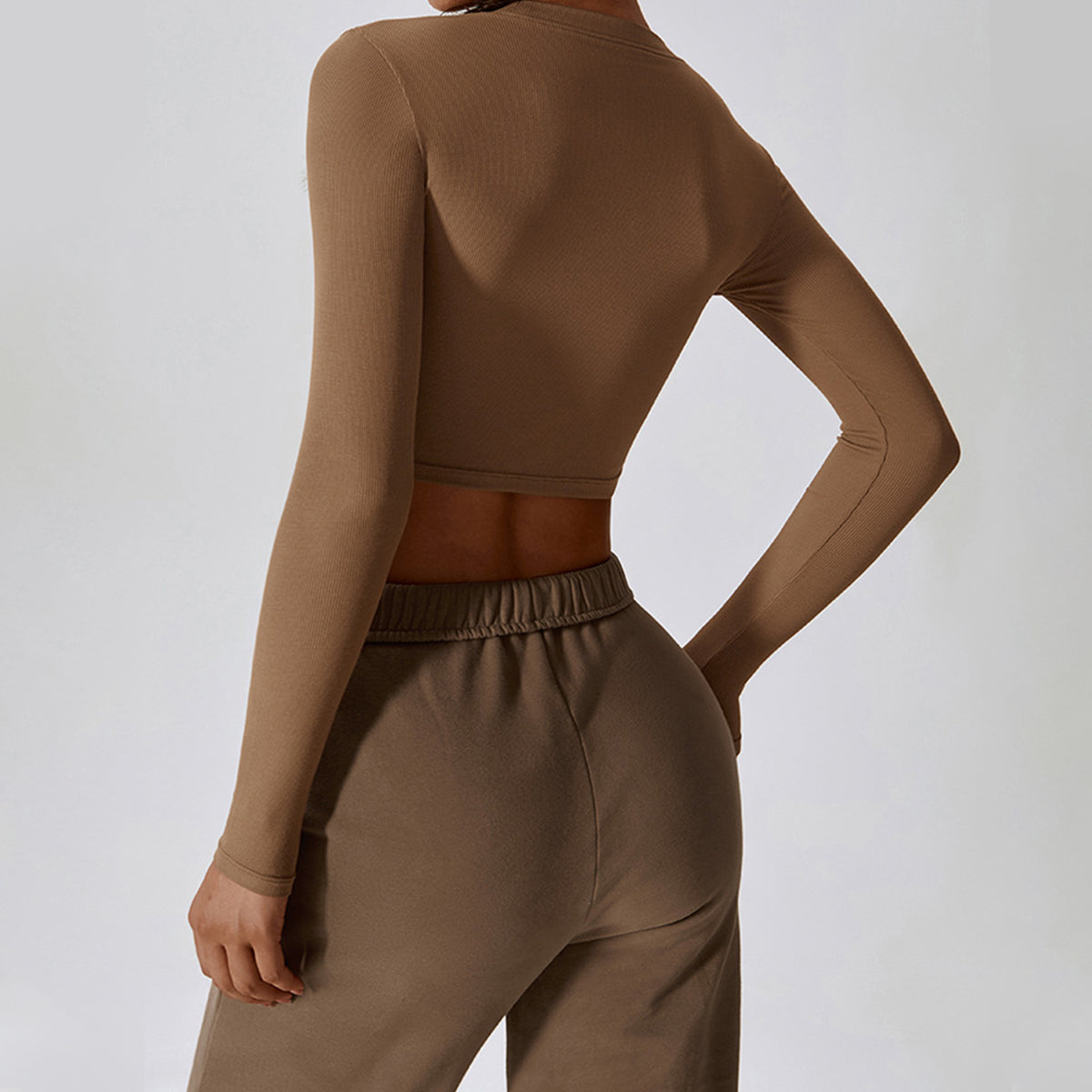 Long Sleeve Cropped Sports Top