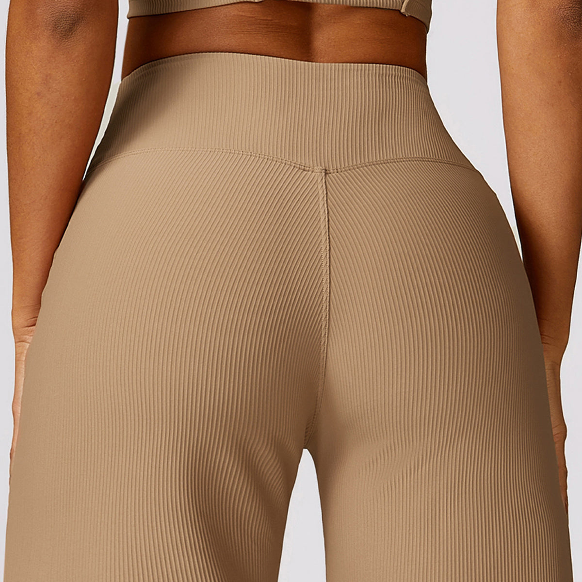 Rib Wide Leg Casual Pants