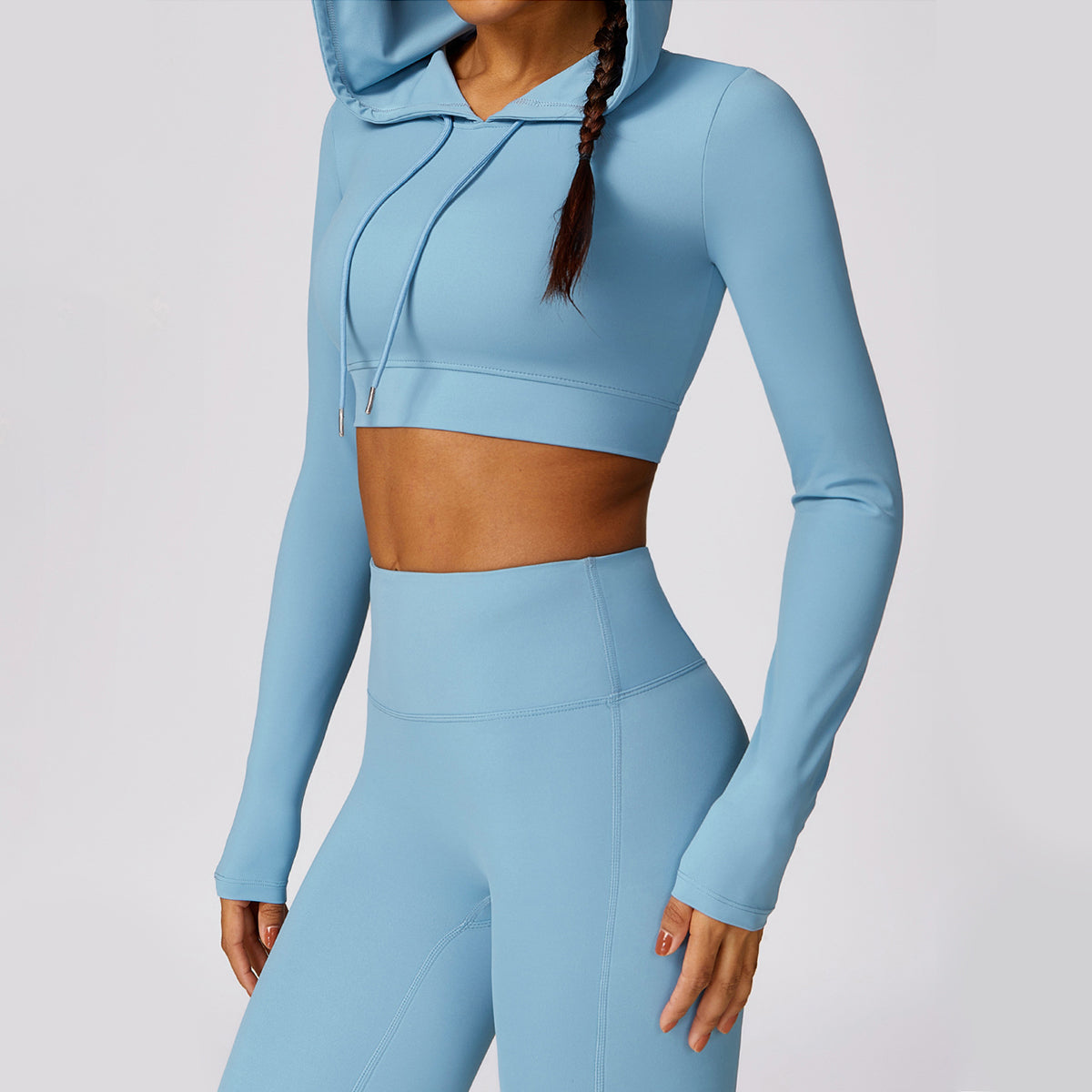 Hoodie Cropped Sports Top - Etel