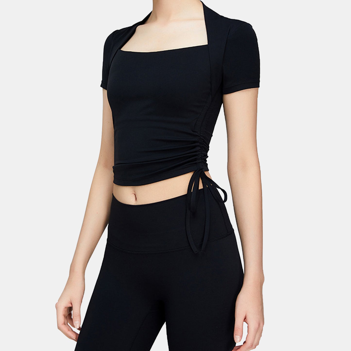 Drawstring Cropped Top - Antiope