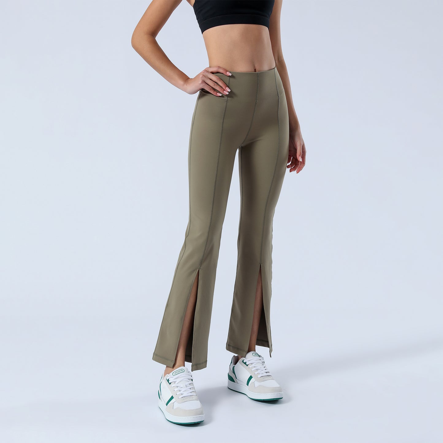 Split Hem Flare Yoga Leggings