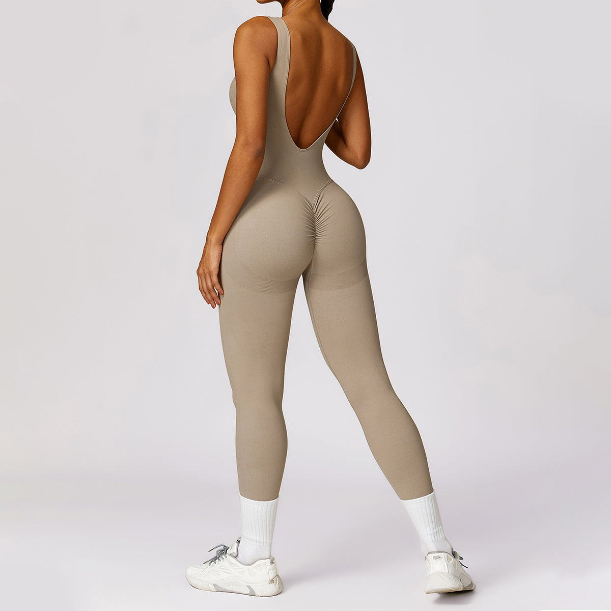 Seamless Backless Yoga Jumpsuit