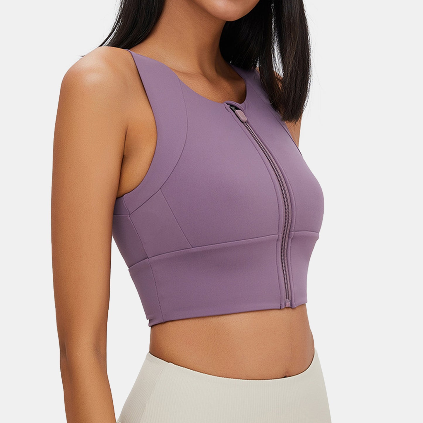 Zipper Yoga Tank Top - Rowina
