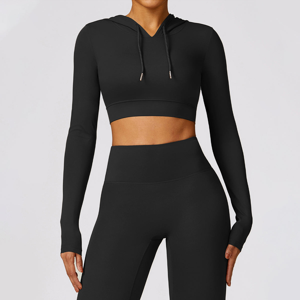 Hoodie Cropped Sports Top - Etel