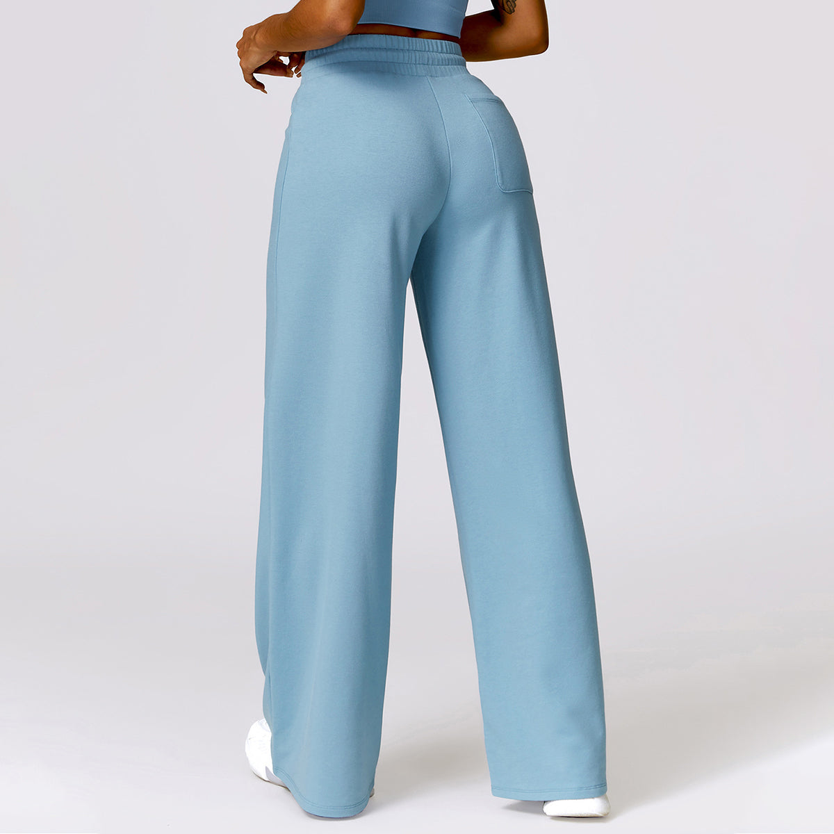 Drawstring Wide Leg Casual Joggers