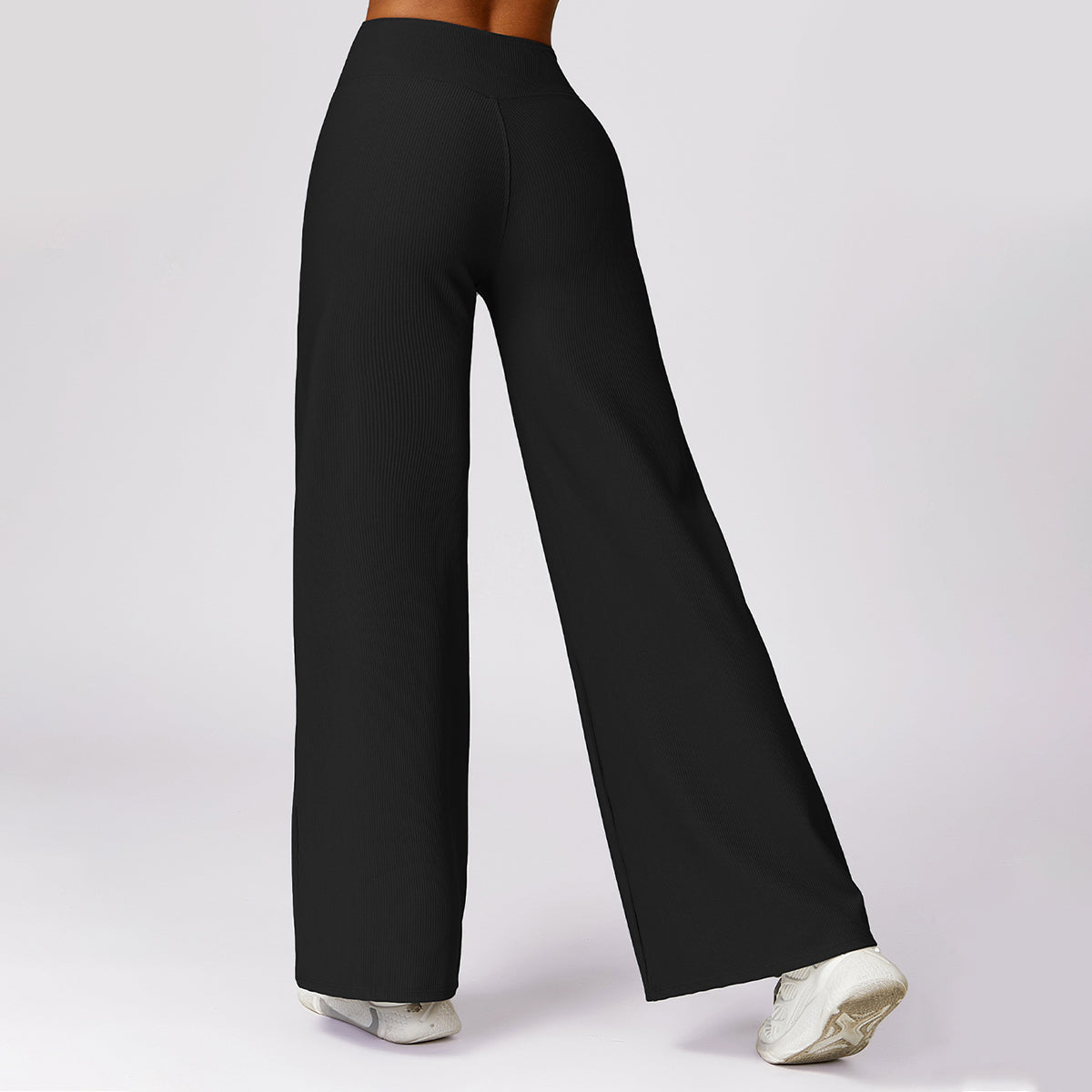 Rib Wide Leg Casual Pants