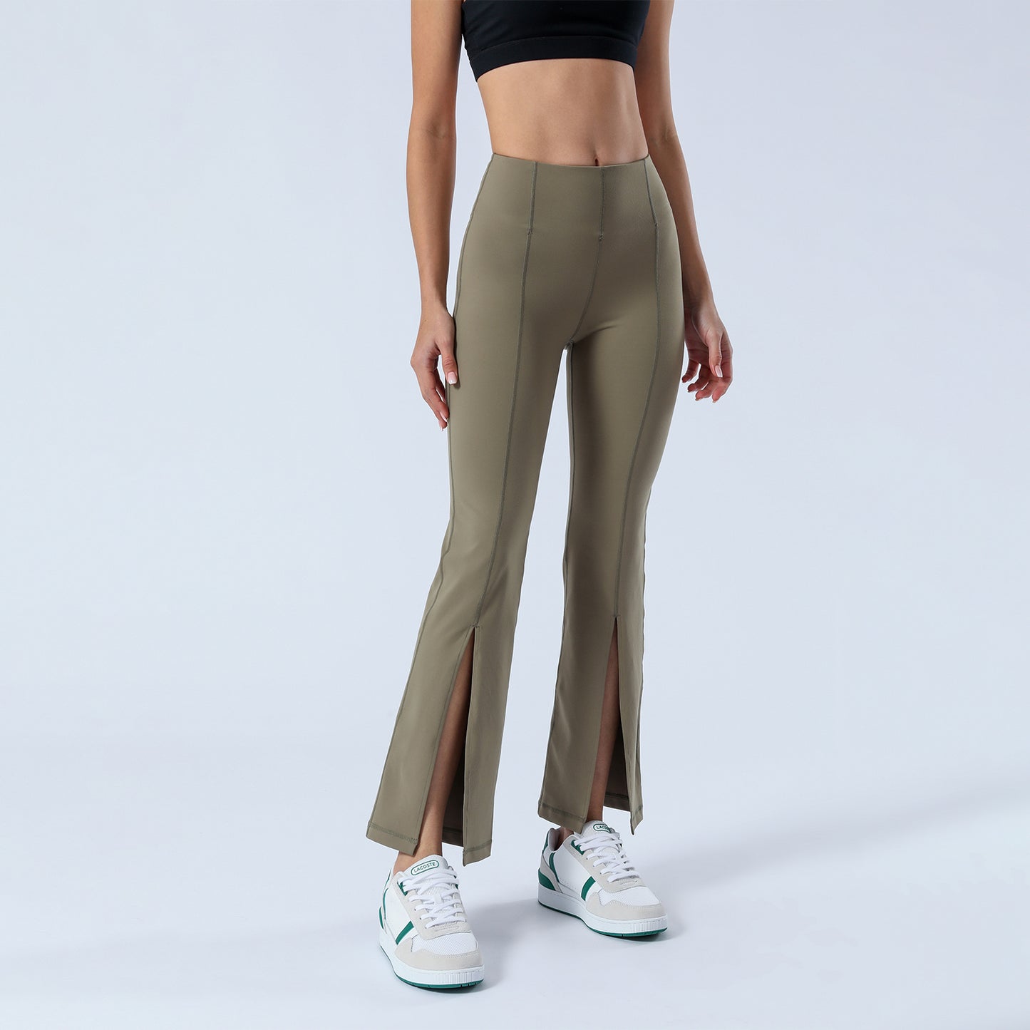 Split Hem Flare Yoga Leggings
