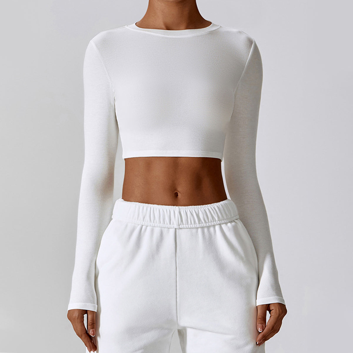 Long Sleeve Cropped Sports Top