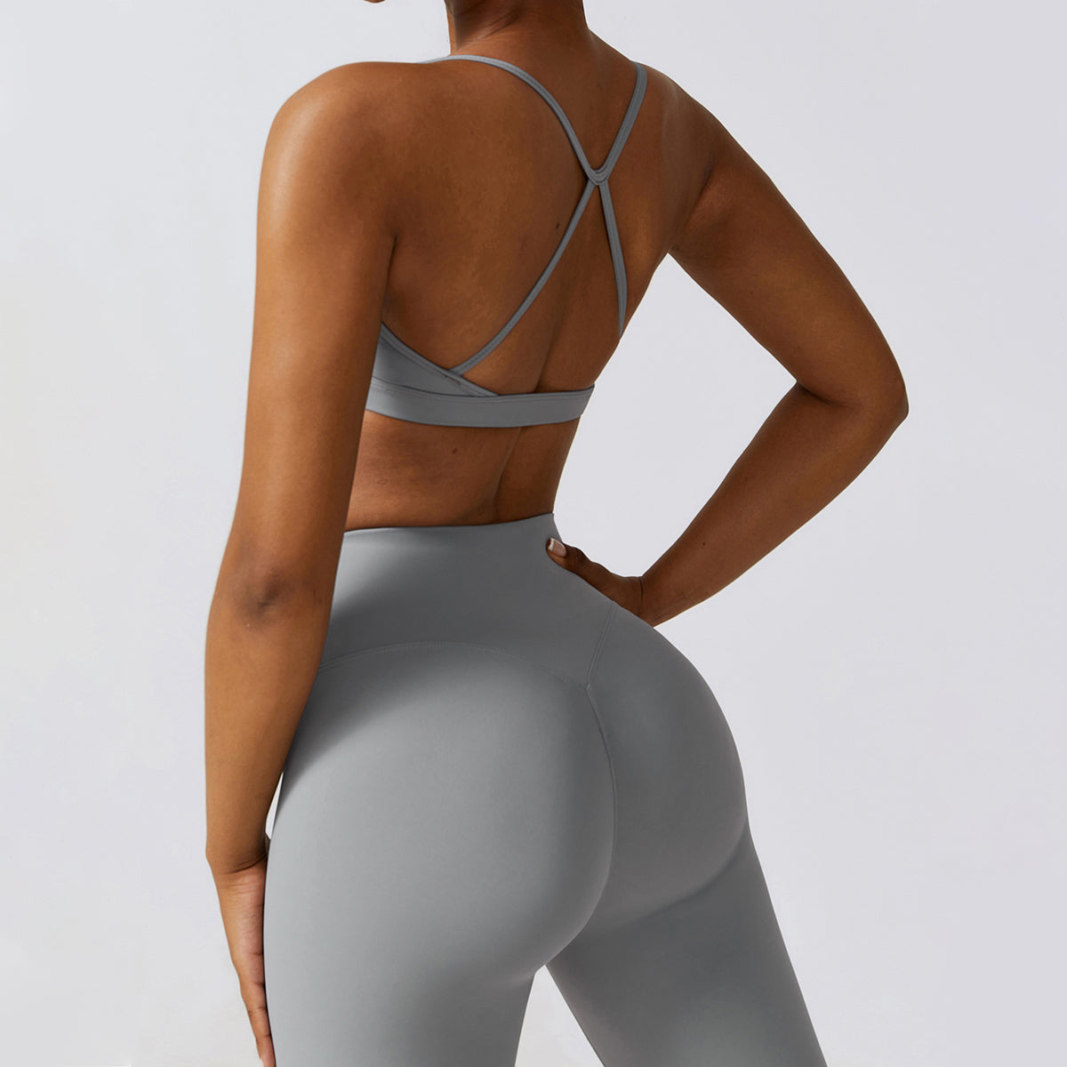 Backless Crisscross Sports Bra - Seven