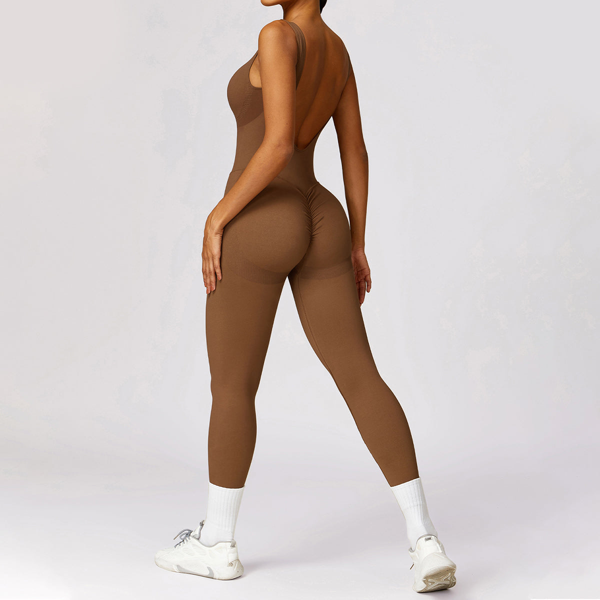 Seamless Backless Yoga Jumpsuit
