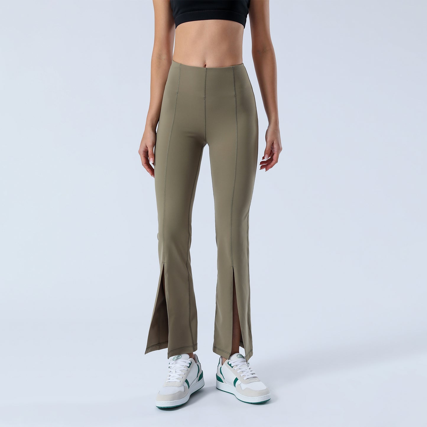 Split Hem Flare Yoga Leggings