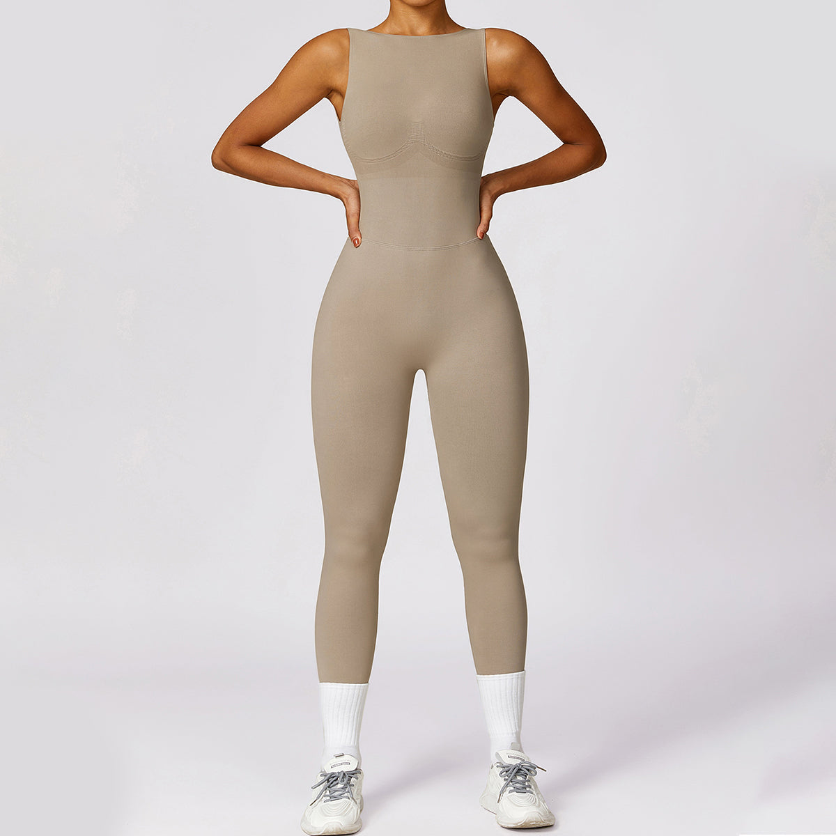 Seamless Backless Yoga Jumpsuit