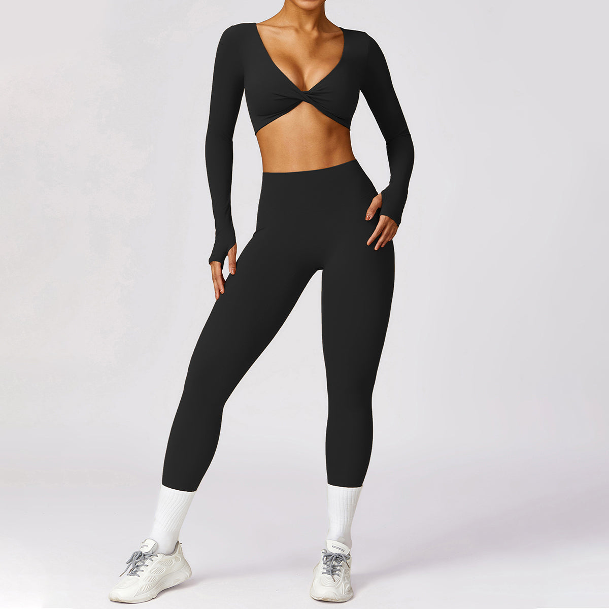 Twisted Long Sleeve Sports Top