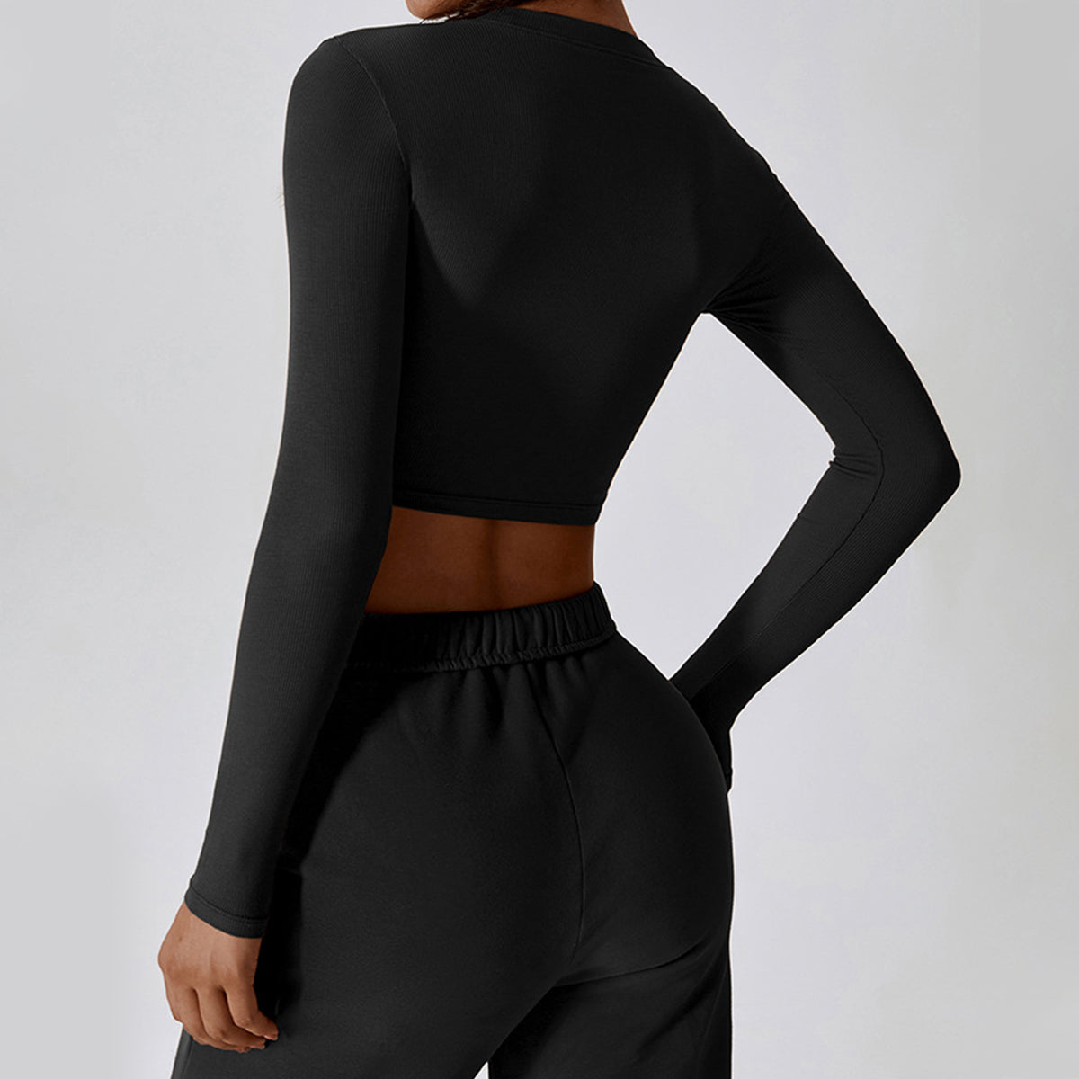 Long Sleeve Cropped Sports Top