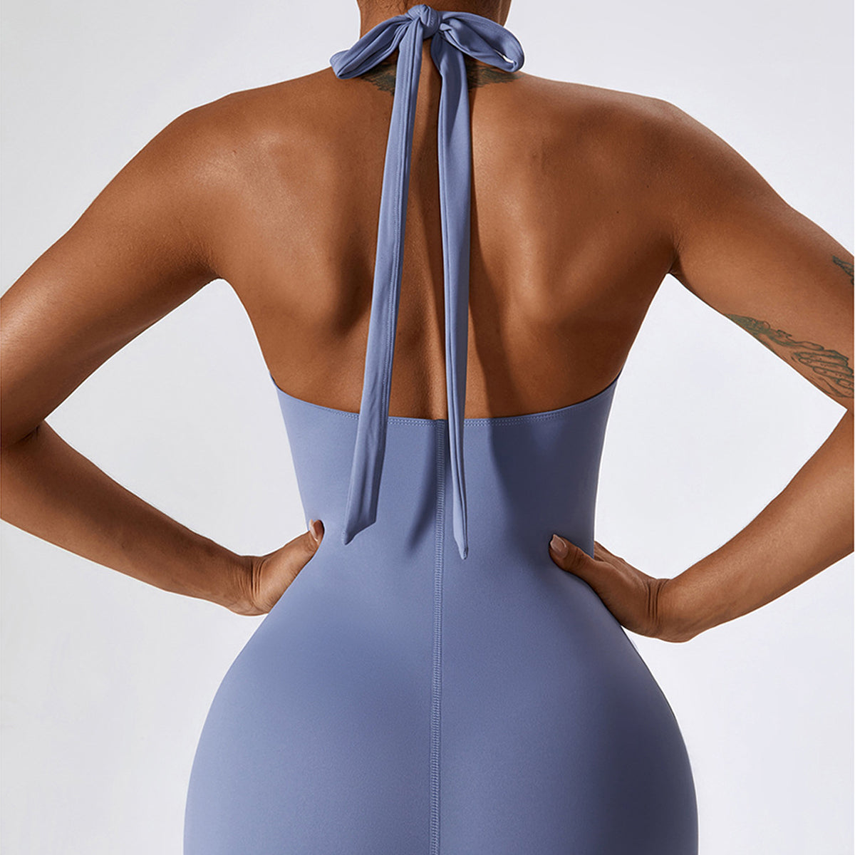 Halter Deep-V Neck Yoga Jumpsuit