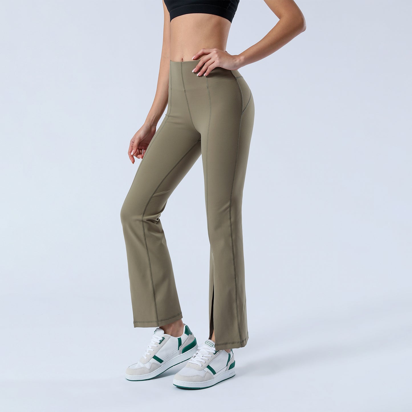 Split Hem Flare Yoga Leggings