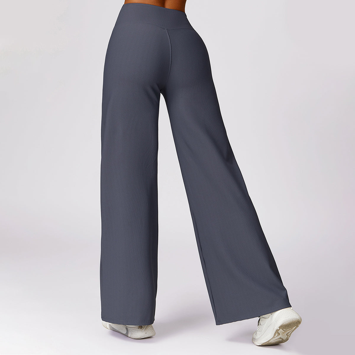 Rib Wide Leg Casual Pants
