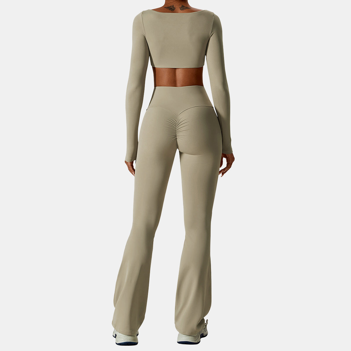 Square Neck Long Sleeve Sports Top