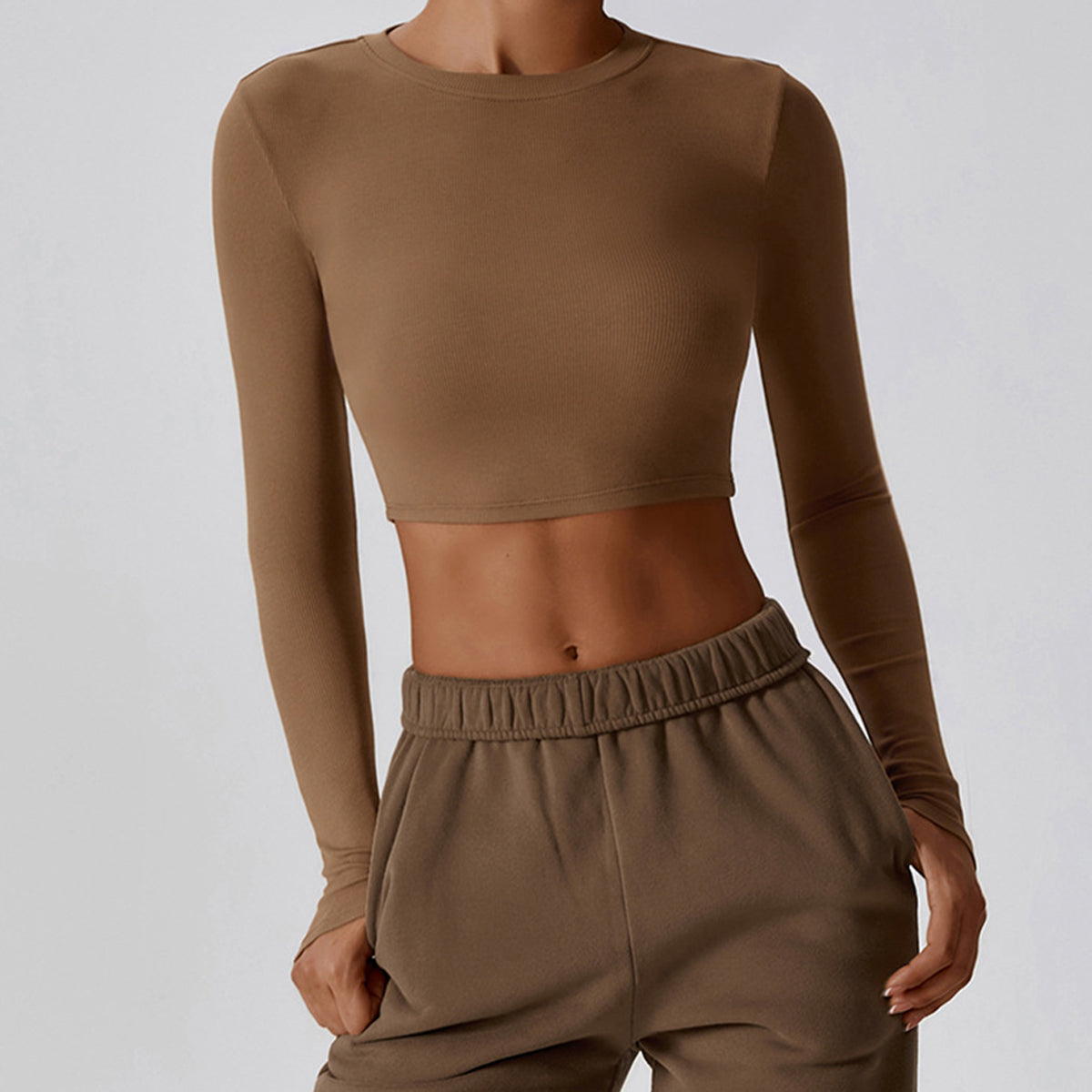 Long Sleeve Cropped Sports Top