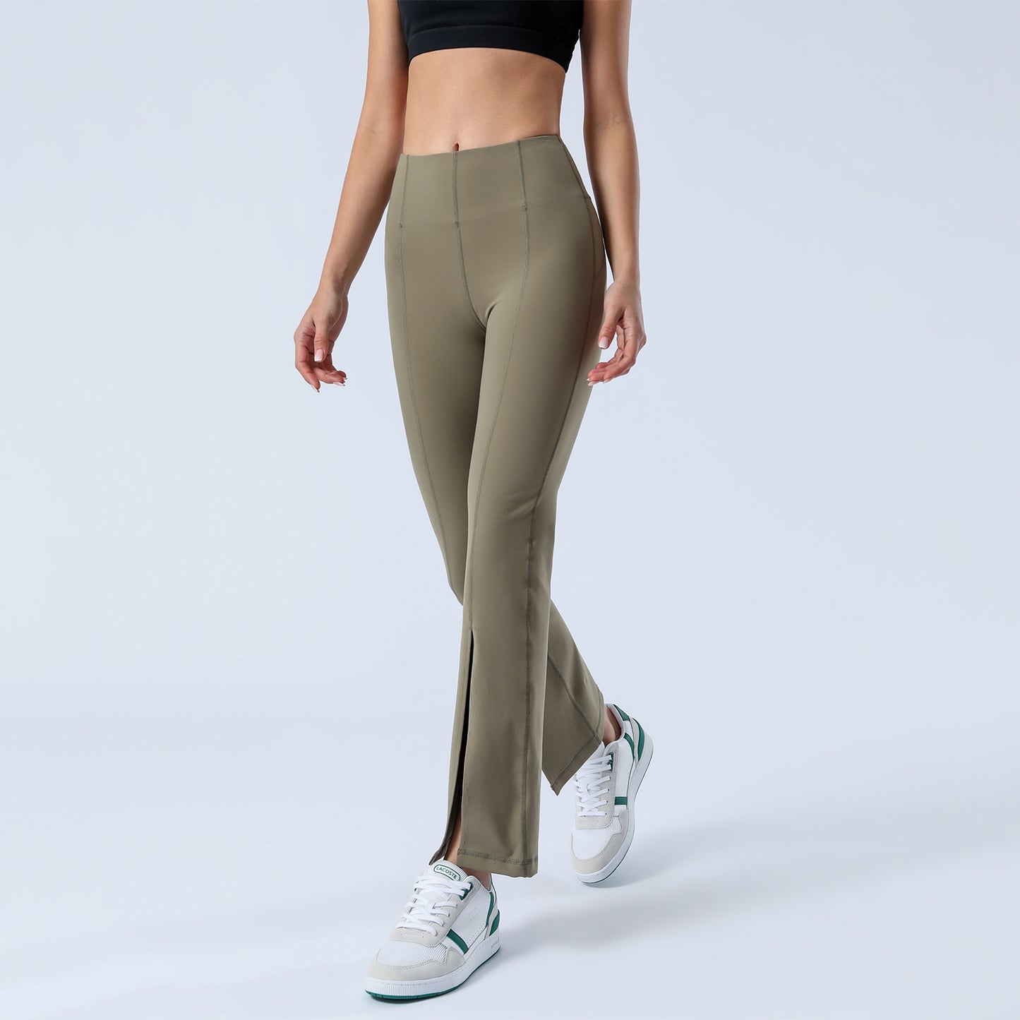 Split Hem Flare Yoga Leggings