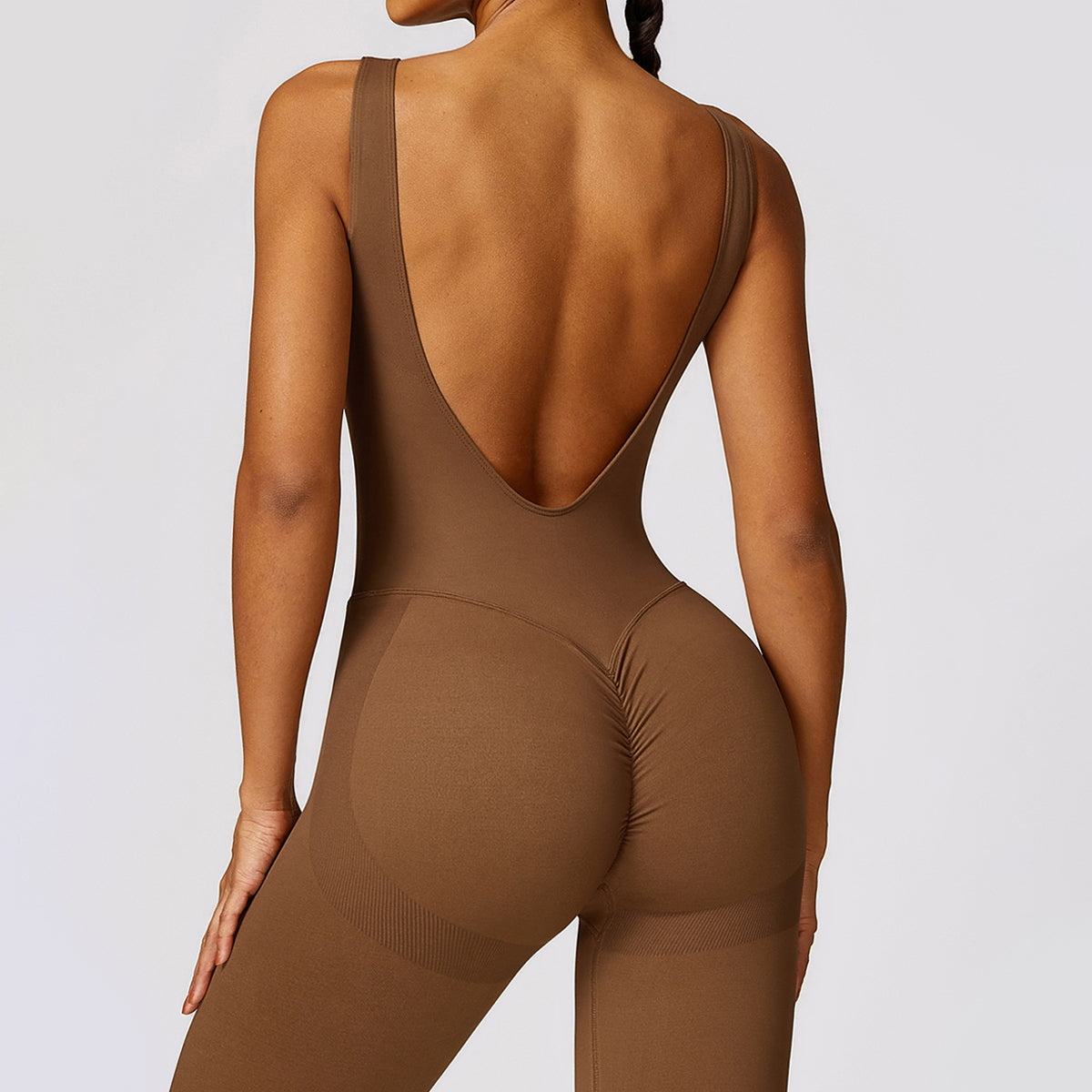 Seamless Backless Yoga Jumpsuit