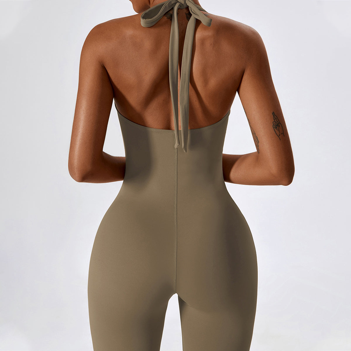 Halter Deep-V Neck Yoga Jumpsuit