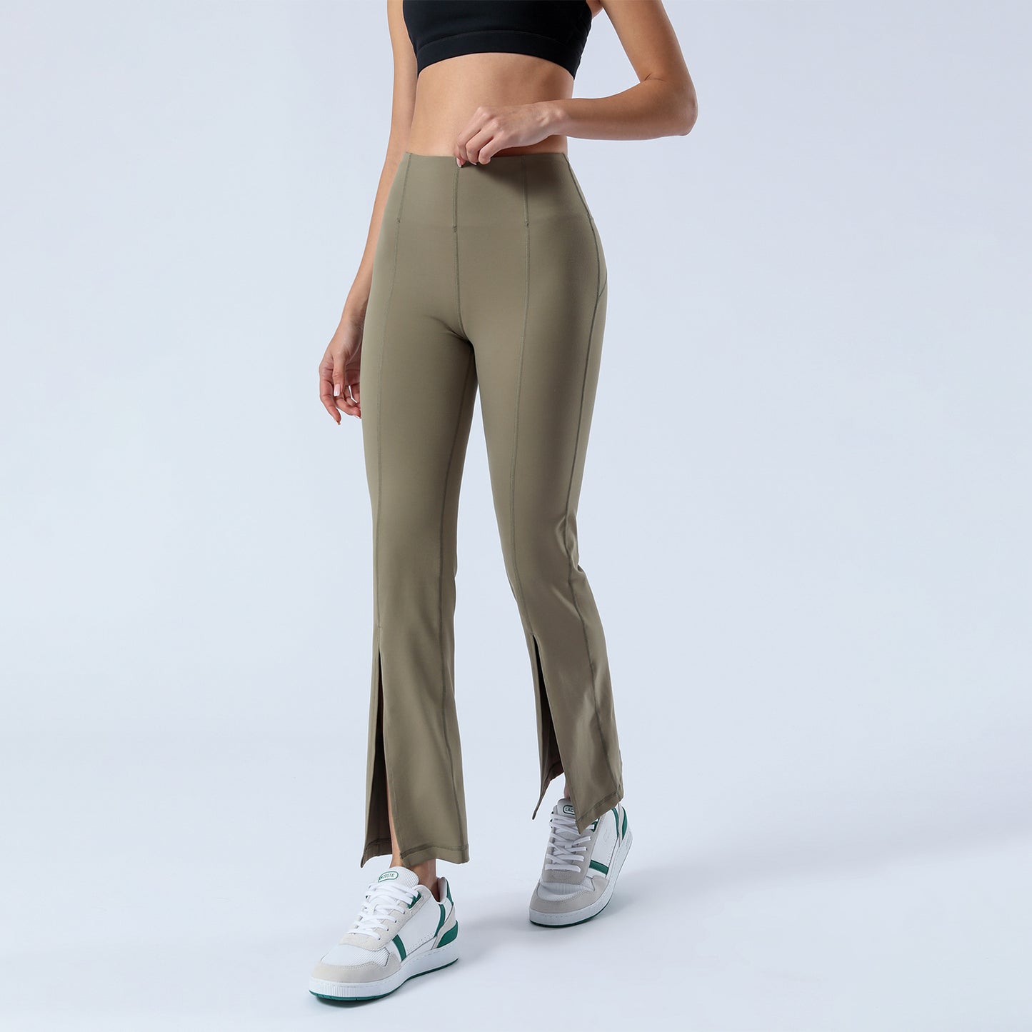 Split Hem Flare Yoga Leggings
