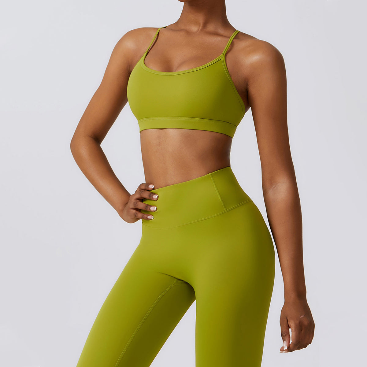 Backless Crisscross Sports Bra - Seven