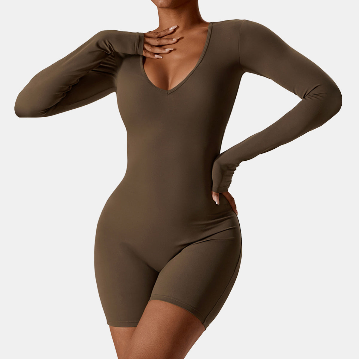 V Neck Yoga Romper